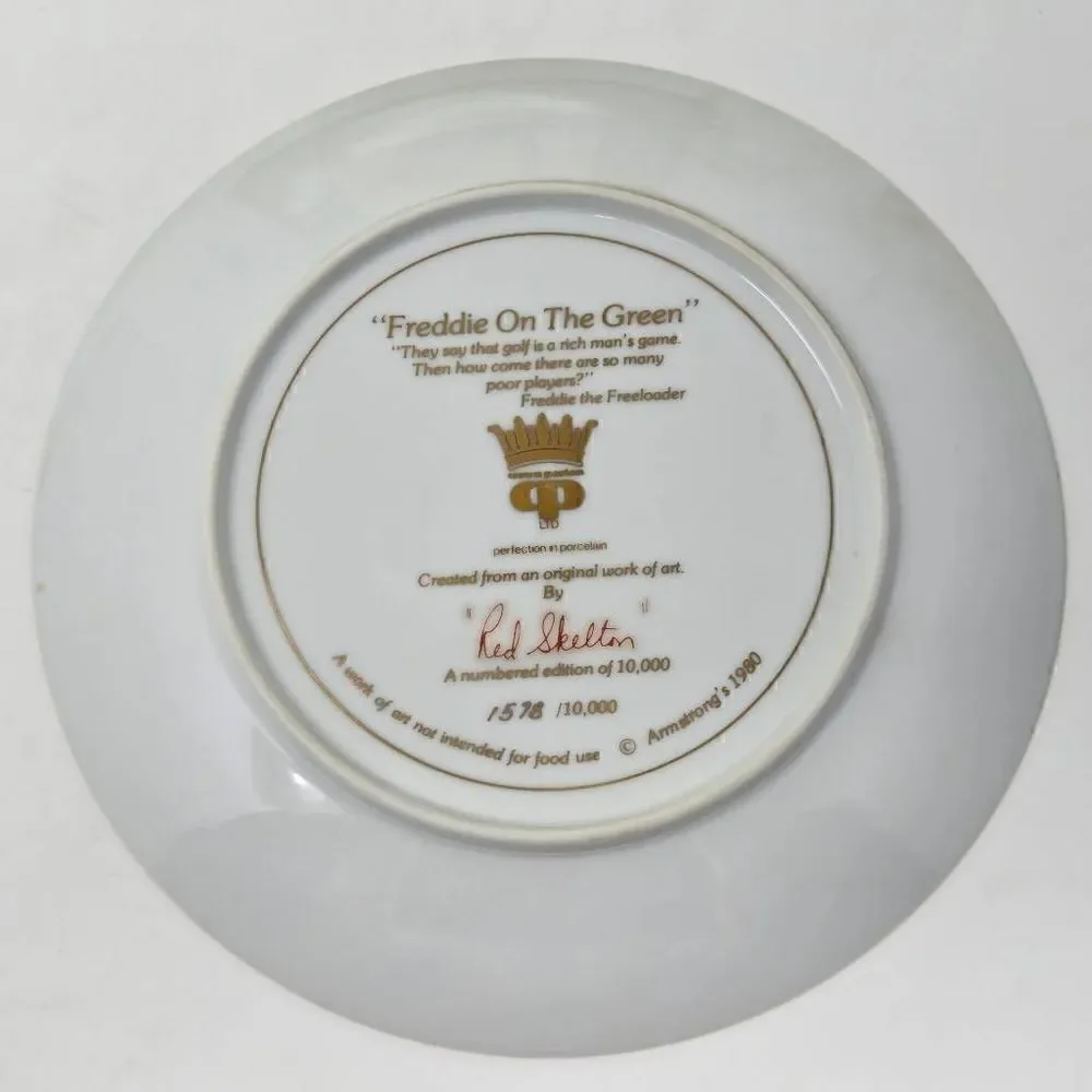 RED SKELTON COLLECTION COLLECTOR PLATE FREDDIE ON THE GREEN 1578/10000 IN BOX